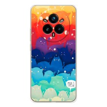 Силиконовый чехол с котиком для Realme 14 Pro Plus (Mew)