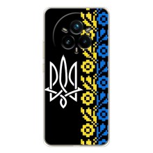 Силиконовый Чехол на Realme 14 Pro Plus (Герб и вышыванка)