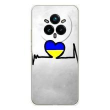 Силиконовый Чехол на Realme 14 Pro Plus (Я-Украина) – Украинская кардиограмма