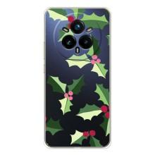 Зимні Чохли для Реалмі 14 Про Плюс - прозорий фон (Різдвяний фон)