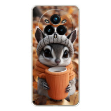 Печатный чехол «Зверята с кофе» для Realme 14 Pro Plus