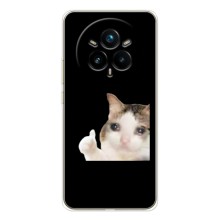 Бампер с принтом Мемы для Realme 14 Pro (Кот в слезах)