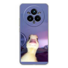 Бампер с принтом Мемы для Realme 14 Pro (Утка)