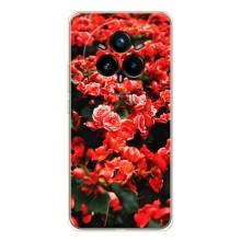 Чохли з квітами для Realme 14 Pro (VPrint) (Квіти червоні)