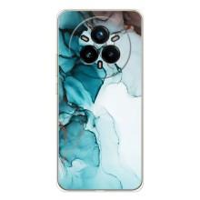 Чохол для Реалмі 14 Про - з принтом (Дизайнерські) (AlphaPrint) (Бірюзовий мрамор)