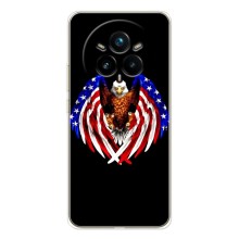Чехол Флаг USA для Realme 14 Pro (Крылья США)