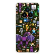 Чехол Майнкрафт на Realme 14 Pro (AlphaPrint) Minecraft