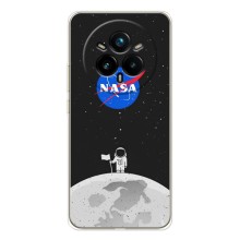 Силиконовый бампер с принтом "Наса" на Realme 14 Pro – Космонавт NASA