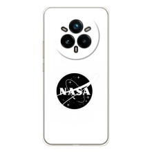Силиконовый бампер с принтом "Наса" на Realme 14 Pro – Лого Наса