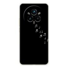 Чехол с картинками на черном фоне для Realme 14 Pro – Ноты