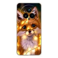 Чехол с Лисичкой для Realme 14 Pro – Новогодний лисенок