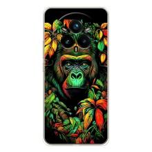 Чохол з Мавпами Realme 14 Pro - (AlphaPrint) – Мавпа в квітах