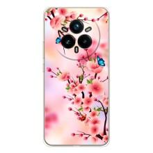 Чохол з картинкою Сакури на Realme 14 Pro – Метелики на сакурі