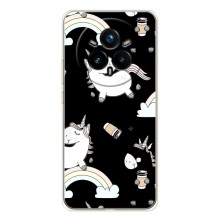 Чехол Unicorn на Realme 14 Pro (Единорог с кофе)