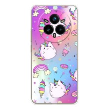 Чехол Unicorn на Realme 14 Pro (Радуга и Единорог)