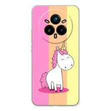 Чехол Unicorn на Realme 14 Pro (Радужный Единорог)