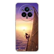 Чехол с мультфильмом Моана Realme 14 Pro (Моана в море)