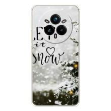 Новорічні, Святкові Чохли для Realme 14 Pro - 2024 год (Let it snow)
