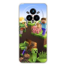 Чехлы для Realme 14 Pro (Персонажи Майн Крафт) – Майн-крафт