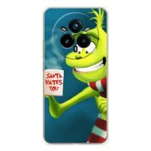 Рождественские Чехлы для Realme 14 Pro (VPrint) (Зеленый Гринч)