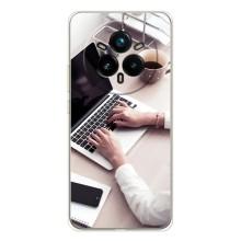 Силиконовый бампер (Работники) на Realme 14 Pro – Офисный работник