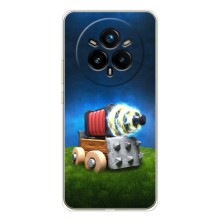 Силиконовый Чехол (атрибутика Клеш Роял) для Realme 14 Pro – Пушка