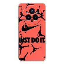 Силиконовый Чехол Nike Air Jordan на Реалми 14 Про (Just Do It)