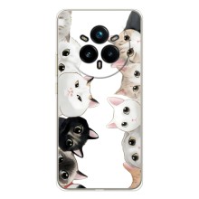 Силиконовый чехол с котиком для Realme 14 Pro (Коты)