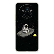 Силіконовый Чохол з принтом "Космонавти" на Realme 14 Pro – Космонавт на рибалці