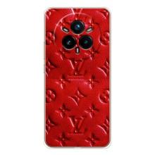 Текстурный Чехол Louis Vuitton для Реалми 14 Про (Красный ЛВ)
