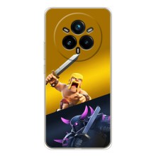 Чехол з героями Клеш Рояль для Realme 14 Pro (Варвар против Пекка)