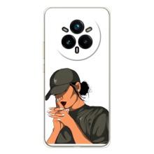 Силіконовый Чохол на Realme 14 Pro з картинкой Модных девушек (У зеленому)