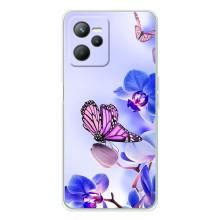 Чохли з квітами для Realme 14 (VPrint) (Метелик на квітах)