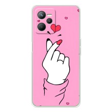 Чехол с принтом для Realme 14 (AlphaPrint - Знак сердечка)