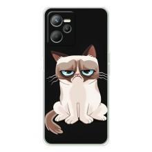 Чехол с принтом для Realme 14 (AlphaPrint) Модные коты (Грустный кот)