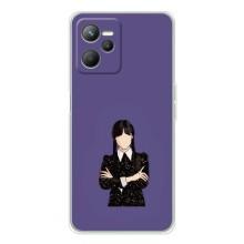 Чохли Венсдей на Realme 14 Уенсдей (AlphaPrint) (Венздей у чорному)