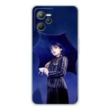 Чохли Венсдей на Realme 14 Уенсдей (AlphaPrint) (Венздей з парасолькою)