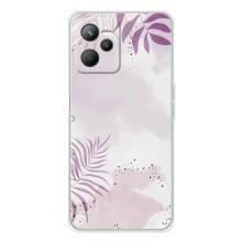 Чохол з квітковим принтом на Реалмі 14 (Фіолетове листя)