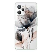 Чохол з квітковим принтом на Реалмі 14 (Квіти на білому)