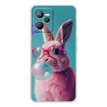 Чохол з принтом стильні тварини для Реалмі 14 (Кролик в окулярах)