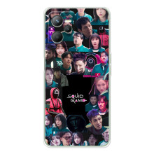 Чехол Гра в кальмара для Realme 14 – Коллаж игры кальмара