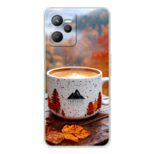 Чехол с уникальным дизайном «Осень с кофе» для Realme 14 – Кофе на природе
