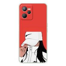 Силиконовый Чехол на Realme 14 с картинкой Стильных Девушек – Девушка Nike