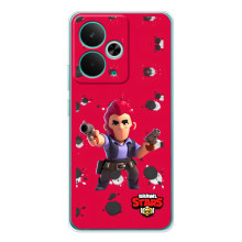Бампер (ТПУ) с принтом Brawl Stars на 14Т (Кольт на красном)