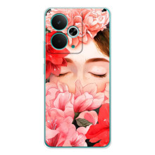 Чехлы (ART) Цветы на Realme 14T (VPrint) (Очі в квітах)