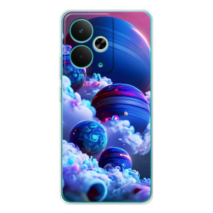 Чехлы КОСМОС для Realme 14T – Синие планеты