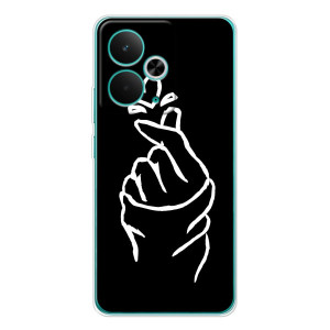 Чохол (Знак сердечка) для Realme 14T – Сердечко на чорному