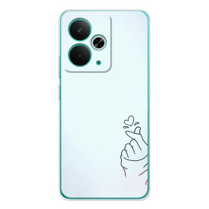 Чохол (Знак сердечка) для Realme 14T – Сердечко на блакитному