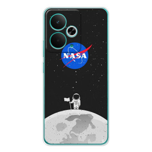 Силиконовый бампер с принтом "Наса" на Realme 14T – Космонавт NASA