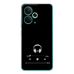 Чехол с картинками на черном фоне для Realme 14T – Плеер
